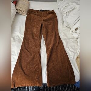 Brown Corduroy Flare Pants